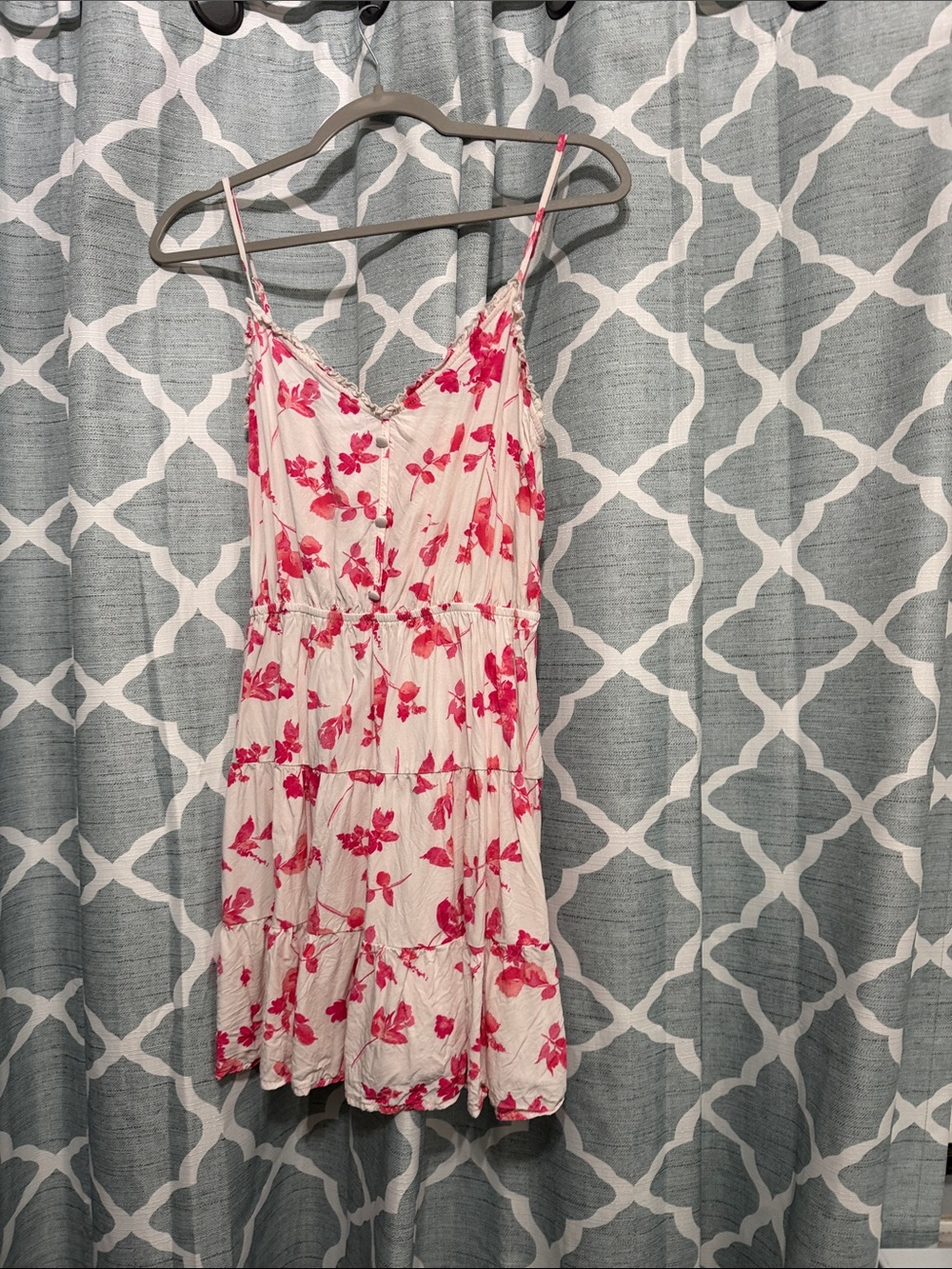 Mimi Chica Cream Mini Dress with Pink Floral Print